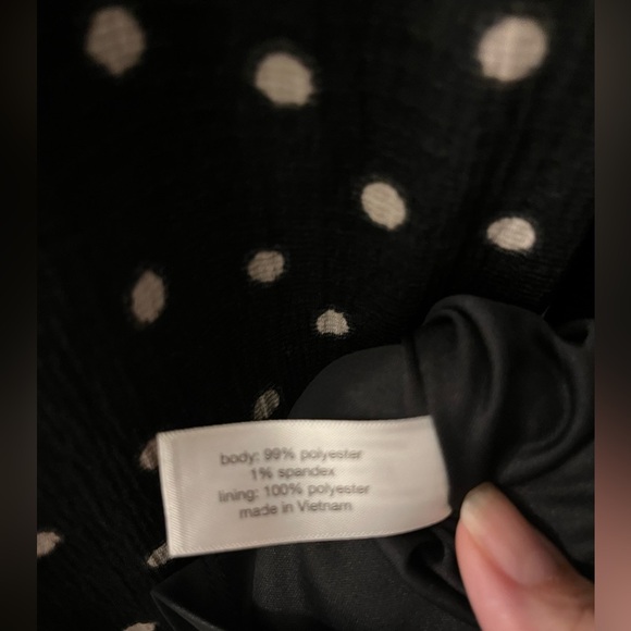 Lane Bryant Belted Dress Pockets Black Polka Dot 26/28 - Picture 4 of 4
